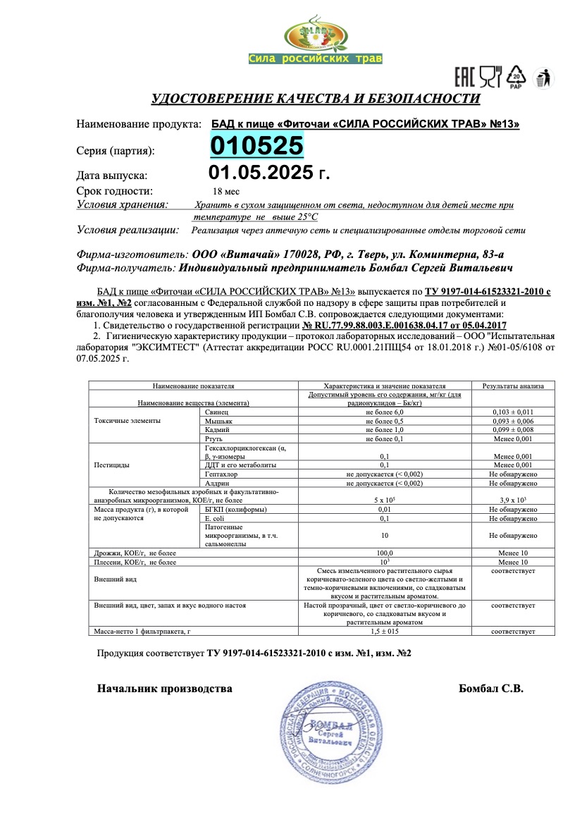 Паспорт №052025
